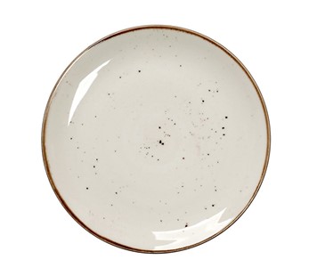TERRA GREEN DINNER PLATE FLAT CREME 24.5X2CM